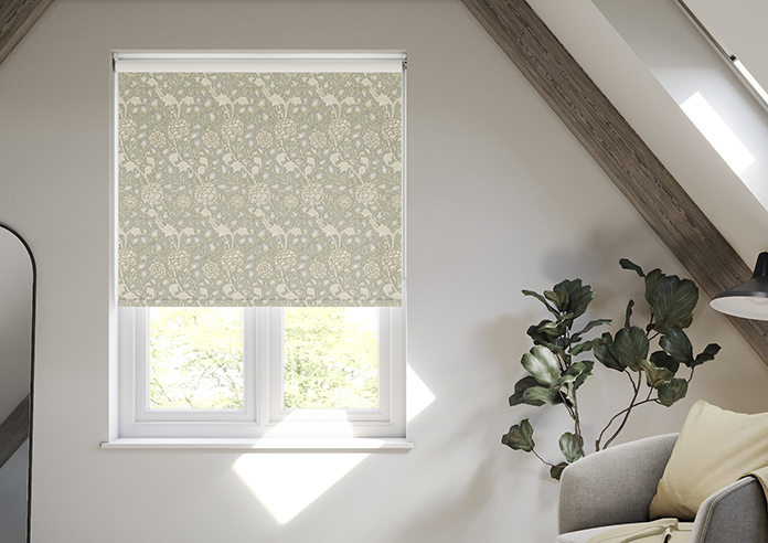 William Morris At Home Wild Tulip, Sage - Roller Blind - Image 3